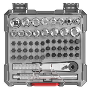 Real Avid AVX3SGBS52 X3 Driver Socket/Gunsmithing Bit Set Black/Gray 52 Pieces
