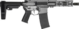 CMMG 30AF20ATNG Banshee Mk4 300 Blackout 30+1 8" Black Nitride Threaded Barrel, M-LOK Handguard, Tungsten Cerakote Aluminum Receiver w/Picatinny Rail, Black Polymer CMMG RipBrace, CMMG Zeroed Grip