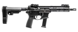 Alpha Foxtrot AA08X1HXX-XABK20 AFMG9  9mm Luger 20+1 7.50" Black QPQ Threaded Barrel, M-LOK Handguard, Black Anodized Aluminum Receiver w/Picatinny Rail, Black Polymer SB Tactical Brace, MFT Grip
