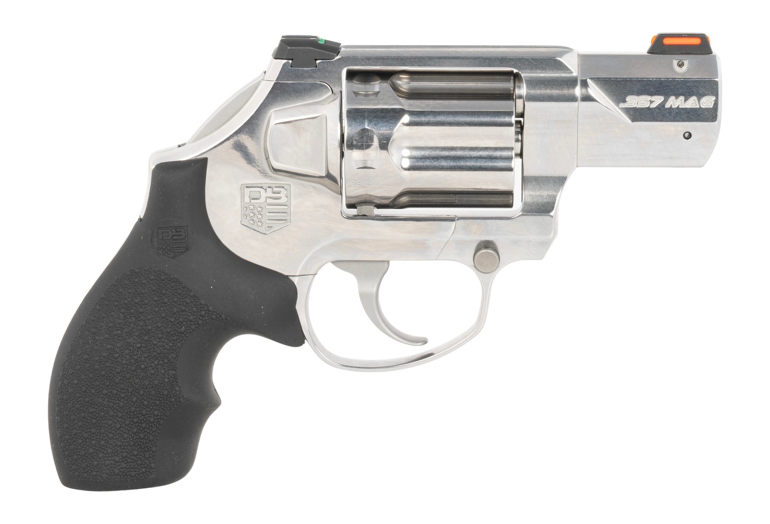 Diamondback DB0700S702 SDR Small 357 Mag/38 Special +P 6 Shot 2" Stainless Steel Barrel, Cylinder & Frame, Black Hogue Rubber Grip, Concealed Hammer