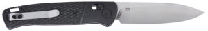 CRKT K430KXP Counterpart  EDC 3.38" Folding Drop Point Plain Satin 12C27 Sandvik SS Blade, Black GRN Handle