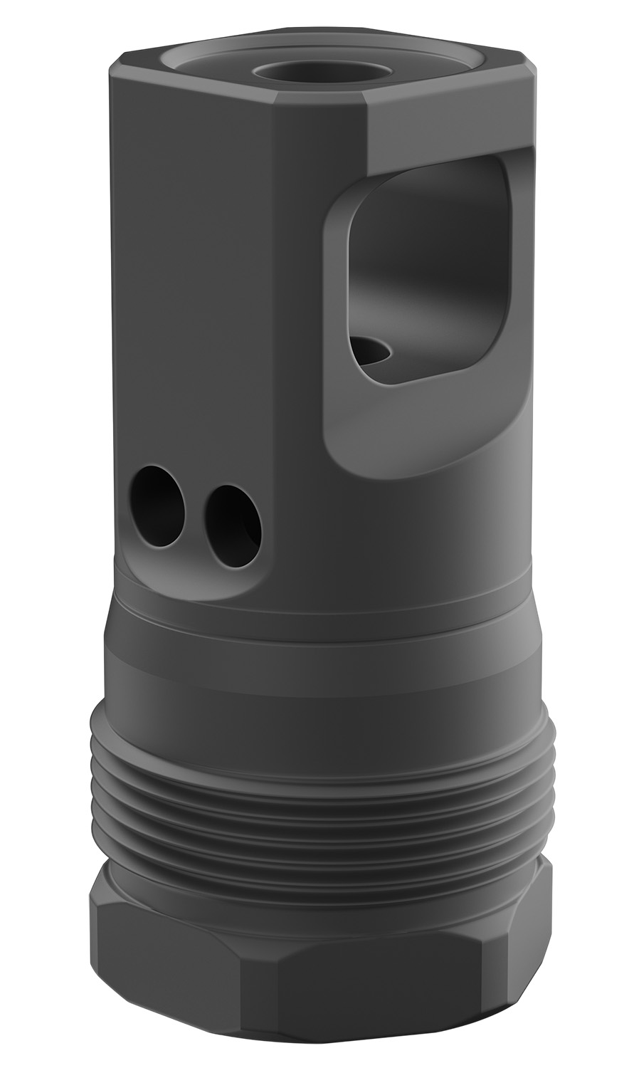 Breek Arms BRK4431 Echo Single Port Plan B Black Nitride Steel 5/8"x24 Threads 30 Cal