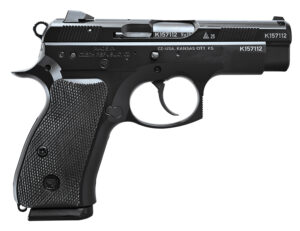CZ-USA  75D PCT 50th Anniversary Elite Compact 9mm Luger 15+1 3.75" Black Steel Barrel & 50th Anniversary Engraved/Serrated Slide, Black Polycoat Aluminum Frame w/Beavertail, Black Rubber Grip