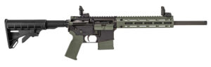Tippmann Arms A101338 M4-22 LTE 22 LR 10+1 16" Black Parkerized Threaded Barrel, Matte Black Aluminum Receiver w/Picatinny Rail, OD Green M-LOK Handguard, Composite Forend, Black Polymer Stock, OD Gre