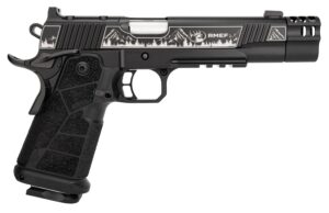 Kimber Mfg, Inc 3600305 DS Warrior Camp Guard Elite Full Size 10mm Auto 18+1 5" Matte Stainless Compensated Barrel, KimPro Black Stainless Steel Engraved Lightening Cut/Optic Ready/Serrated Slide, Bla