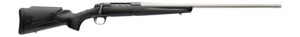 Browning 036118294 X-Bolt 2 Western Hunter Special Full Size 6.5 PRC 3+1 24" Matte Stainless Threaded Barrel, Matte Stainless Steel Drilled & Tapped Receiver, Black Adj Comb Synthetic, Stock Right Han