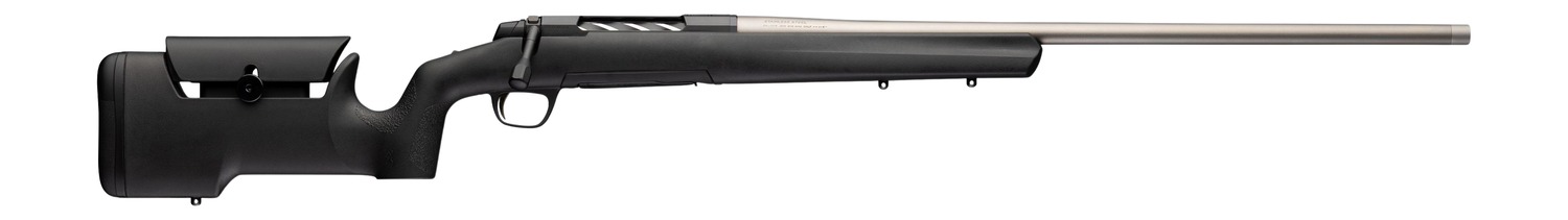 Browning 036120218 X-Bolt 2 Special Max LR Full Size 308 Win 4+1 22" Matte Stainless Heavy Sporter Threaded Barrel, Matte Stainless Stainless Steel Drilled & Tapped Receiver, Black Adjustable Max Synt