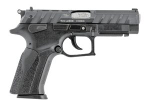 Grand Power 8588005808644 K100 Mk23 9mm Luger 15+1 4.25" Stainless Rotating Barrel, Black Optic Ready/Serrated Slide, Black Frame w/Accessory Rail, Textured Grip