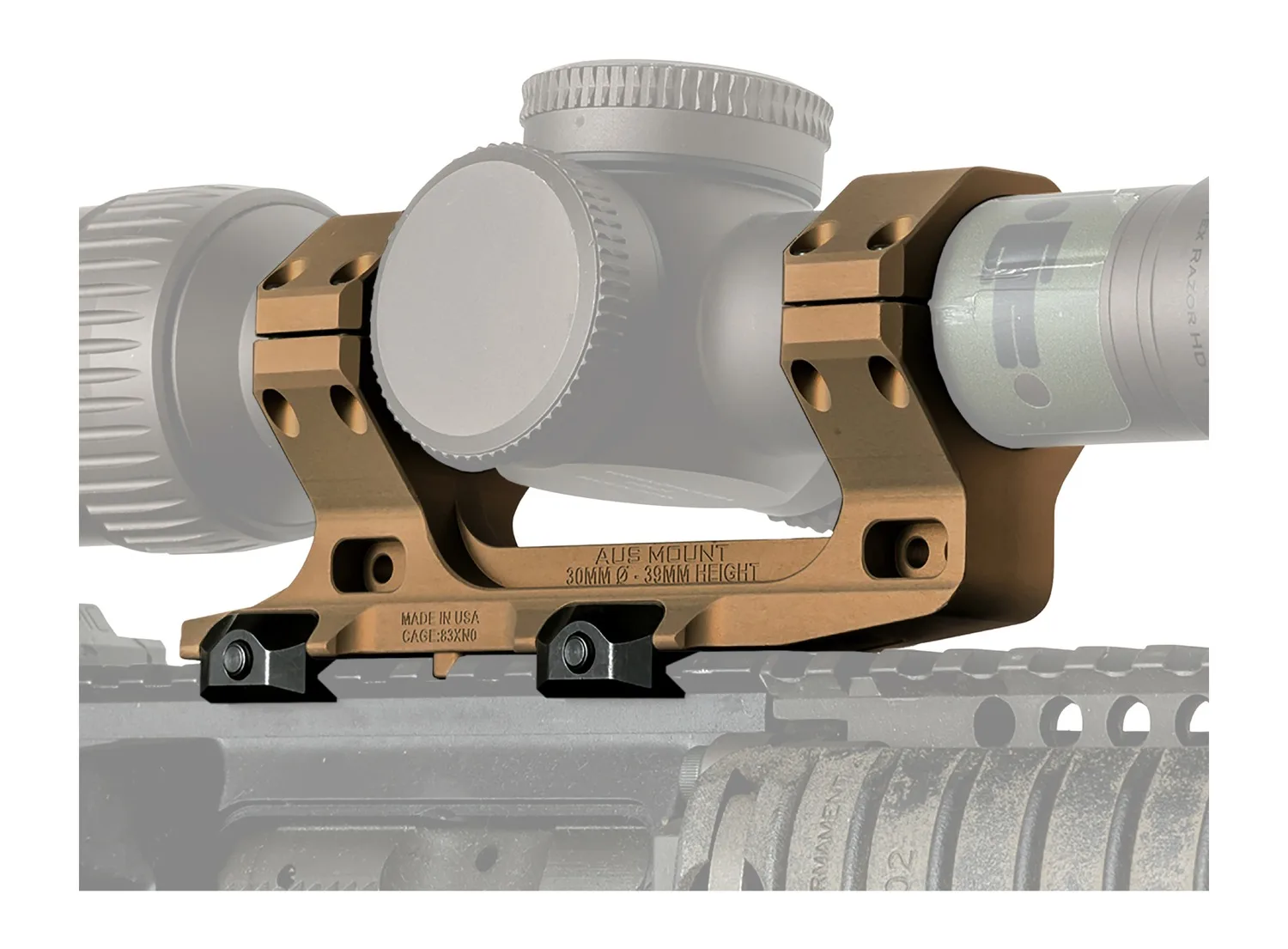 REPTILIA 100122 AUS 30MM OPTIC MOUNT 1.54" FDE