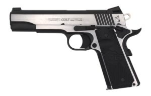 Colt Mfg O1070CEOR Combat Elite Government Full Size 45 ACP 8+1 5" Stainless National Match Barrel Two-Tone Elite Stainless Steel Optic Ready/Serrated Slide & Frame w/Beavertail, Ambidextrous