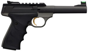 Browning 051530490 Buck Mark Plus Practical 22 LR 10+1 5.50" Tapered Bull Barrel, Matte Black Optic Ready/Serrated Steel Slide, Matte Gray Aluminum Frame, Black Ultragrip RX Grips