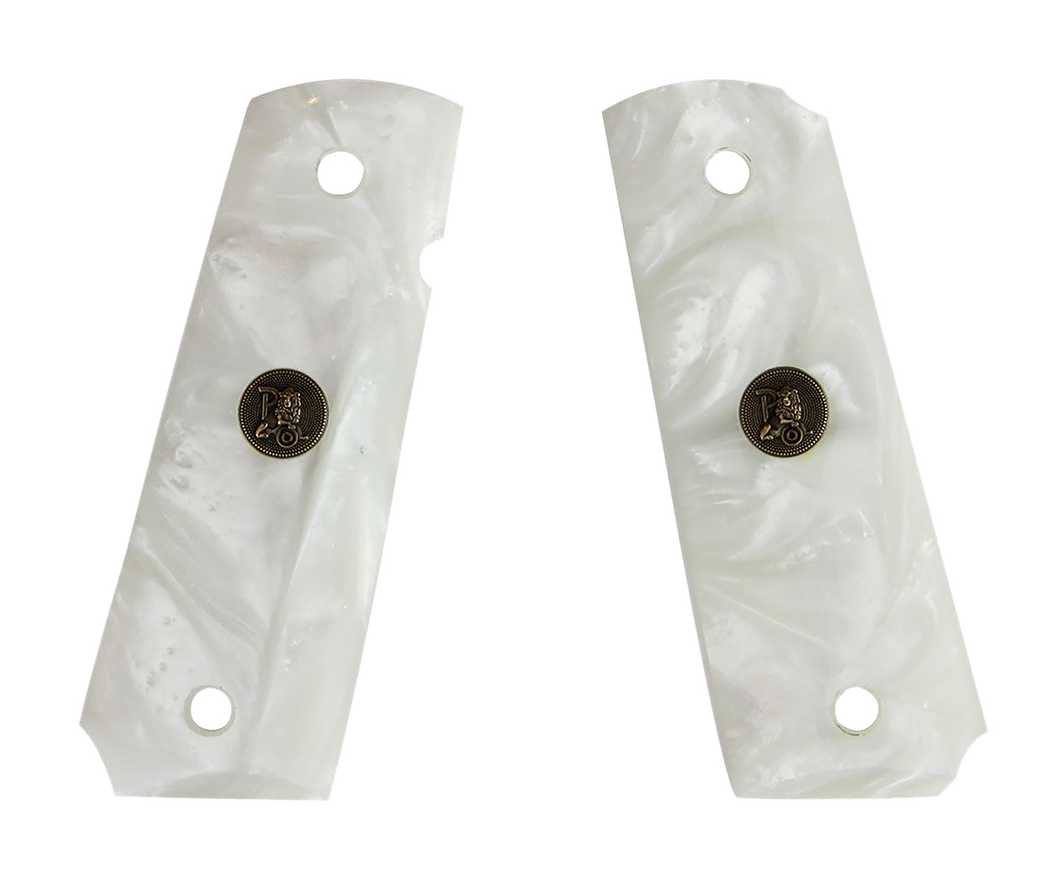 Pachmayr 62001 Custom Grip White Simulated Pearl Panels for 1911 with Ambidextrous Safety