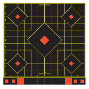 Birchwood Casey 34214 Shoot-N-C Reactive Target Self-Adhesive Paper Multi Color 12" 5-Diamond 12 Pack