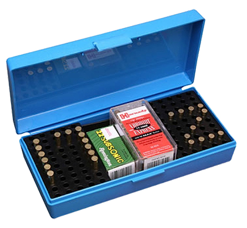 MTM Case-Gard SB20020 SB-200  Multi-Caliber Rimfire Rifles Blue Polypropylene 100-250rd
