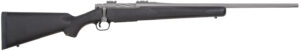 Mossberg 28006 Patriot  7mm-08 Rem 5+1 22" Stainless Cerakote Fluted Barrel, Stainless Cerakote Receiver Drilled & Tapped, Black Fixed Synthetic Stock, Right Hand