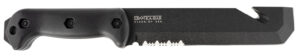 Ka-Bar BK3 Becker Tac Tool 7" Fixed Chisel w/Wire Cutter Part Serrated Black 1095 Cro-Van Blade, Black Ultramid Handle, Includes Sheath