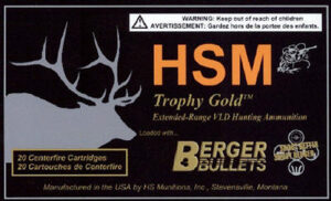 HSM 3006168VLD Trophy Gold Extended Range 30-06 Springfield 168 gr Berger Hunting VLD Match 20 Per Box/ 20 Case