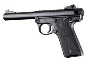 Ruger 22/45 MKIV Rubber Grip Panels Checkered W/Diamonds Black