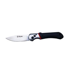 Telum Tremor Tactical Automatic Knife 3-1/2" Drop Point Blade Black