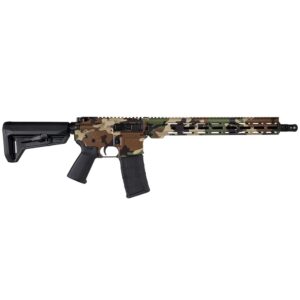 Shark Coast Tactical "M81 Woodland" Rifle 5.56mm 30rd Magazine 16" Barrel 15" MLOK Handguard