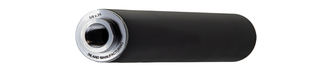 INLAND I-CAN II 7.5" Stainless Steel Black Ceramic .45 (5/8x24) Suppressor, 5/8x24 direct thread bas