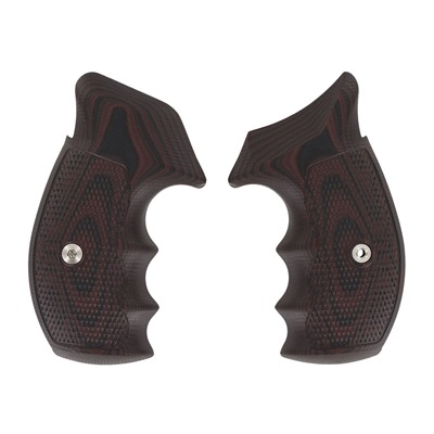 S&W K/L FRAME TAC DIAMOND, ROUND BUTT, BLACK CHERRY