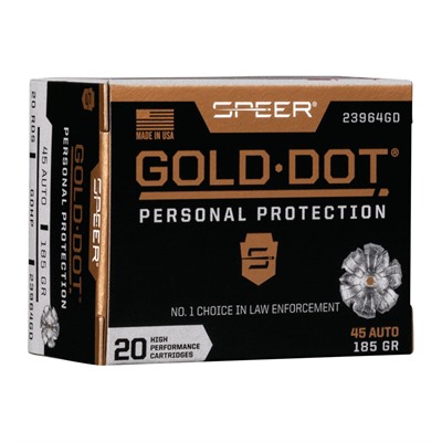GOLD DOT PERSONAL PROTECTION 45 AUTO 185GR JHP 20/BOX
