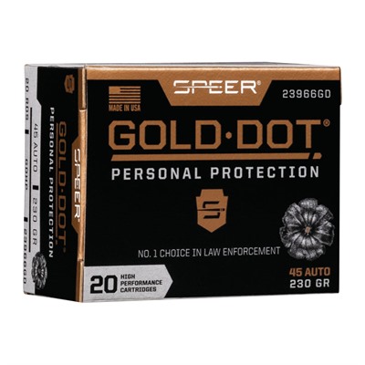 GOLD DOT PERSONAL PROTECTION 45 AUTO 230GR JHP 20/BOX