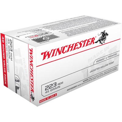WINCHESTER USA 223 REM 45GR JHP 40/BX