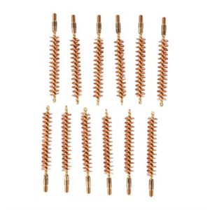 BRONZE RIFLE BORE BRUSH, 35 CALIBER, 8-32M, 12 PACK