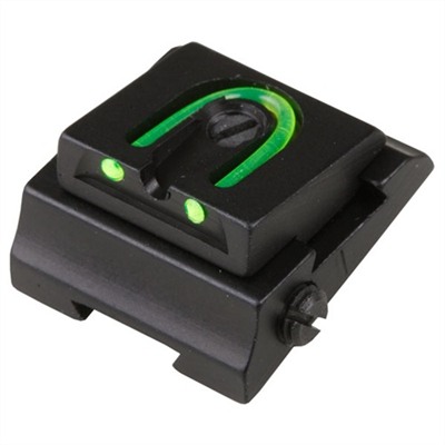 RIFLE ADJUSTABLE FIBER OPTIC 1/4'' WGOS REAR SIGHT GREEN
