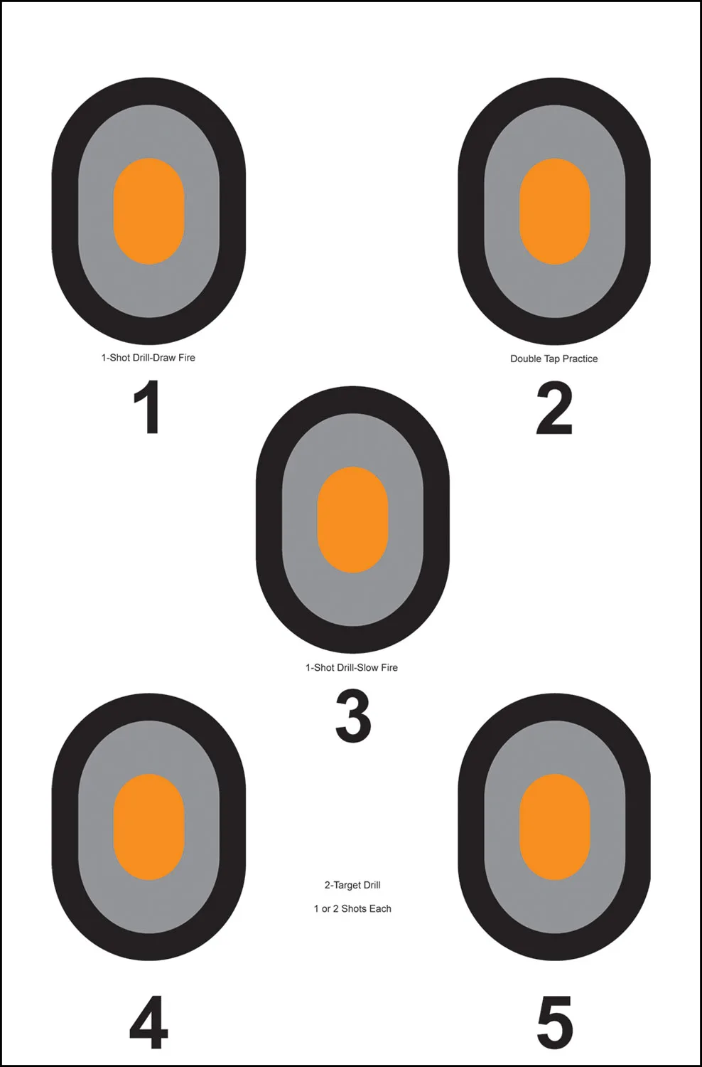 Action Target 530OC100 Bullseye  Bullseye Paper 23" x 35" Multi-Color 100 Per Box