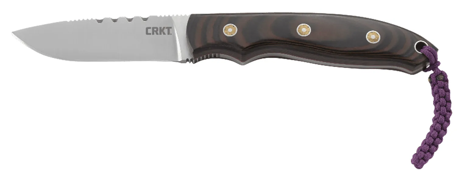 CRKT 2861 Hunt'N Fisch 2.99" Fixed Plain Satin 9Cr18MoV SS Blade/Multi-Color G10 Handle Includes Lanyard/Sheath