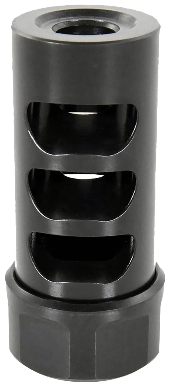 American Precision Arms G2M1230N Gen 2 Micro Bastard Self Timing Brake Black Nitride Stainless Steel with 1/2"-28 tpi Threads, 1.86" OAL, & .750" Diameter for 30 Cal AR-Platform & Hunting Rifles