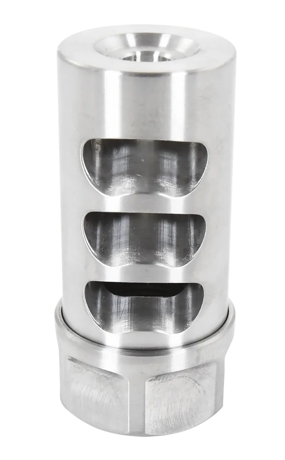 American Precision Arms G2L5830S Gen 2 Little Bastard Self Timing Brake Stainless Steel with 5/8"-24 tpi Threads, 2.22" OAL & 1" Diameter for 30 Cal Rifle