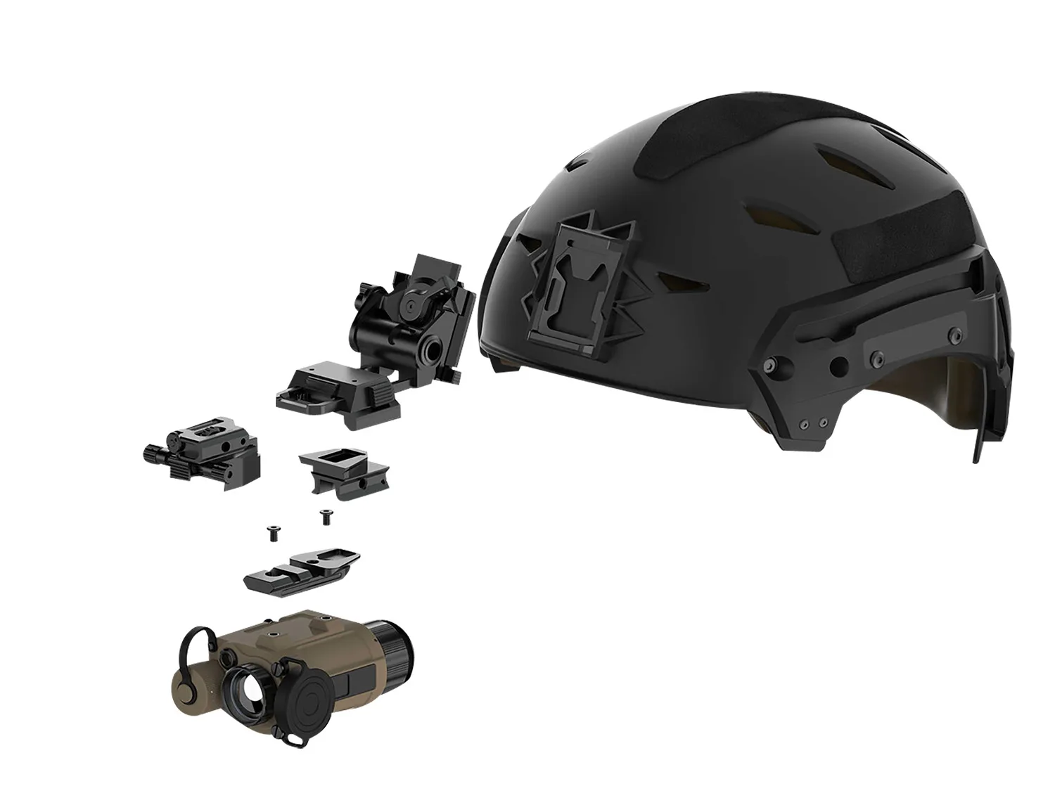 InfiRay Outdoor AC52 Micro-Pictail Helmet/Weapon Shoe Quick Detach Black Dovetail Mount