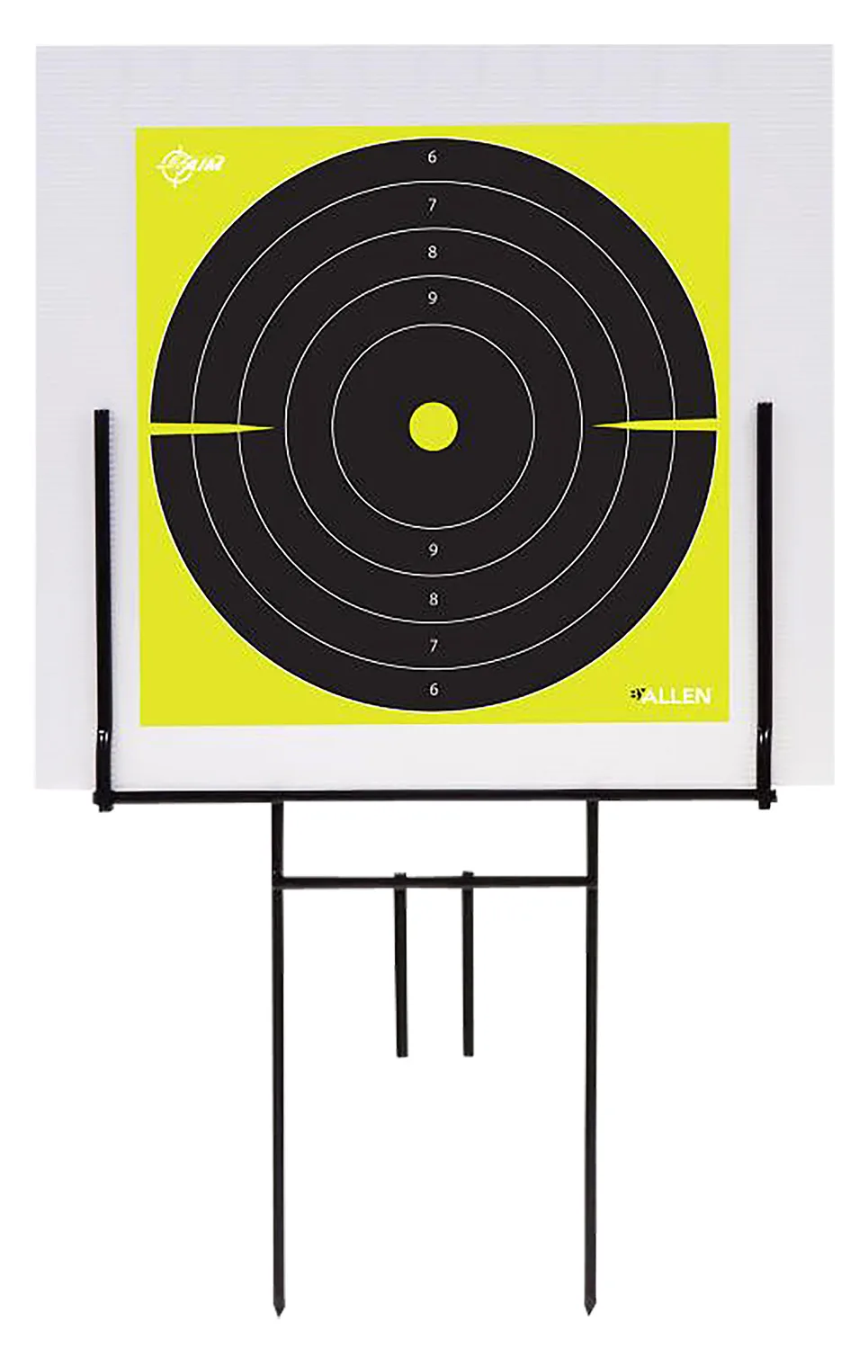 EZ-Aim 15309 Portable Range Target Stand  Black Steel 18" W x 19" H Includes 2 Adhesive Targets
