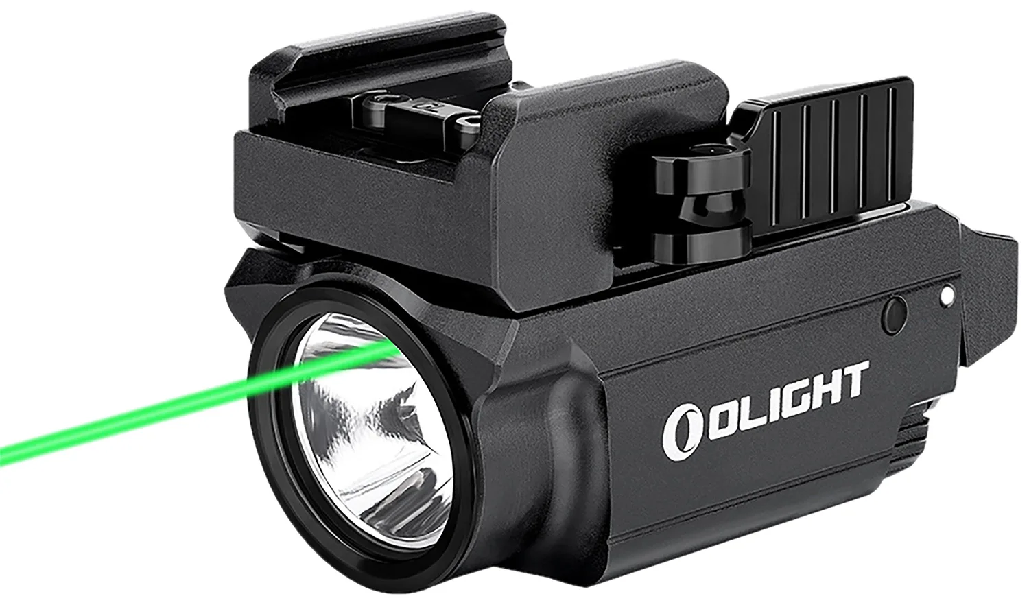 Olightstore Usa Inc OBALDRMINIBK Baldr Mini Black Anodized 100/600 Lumens White LED Green Laser
