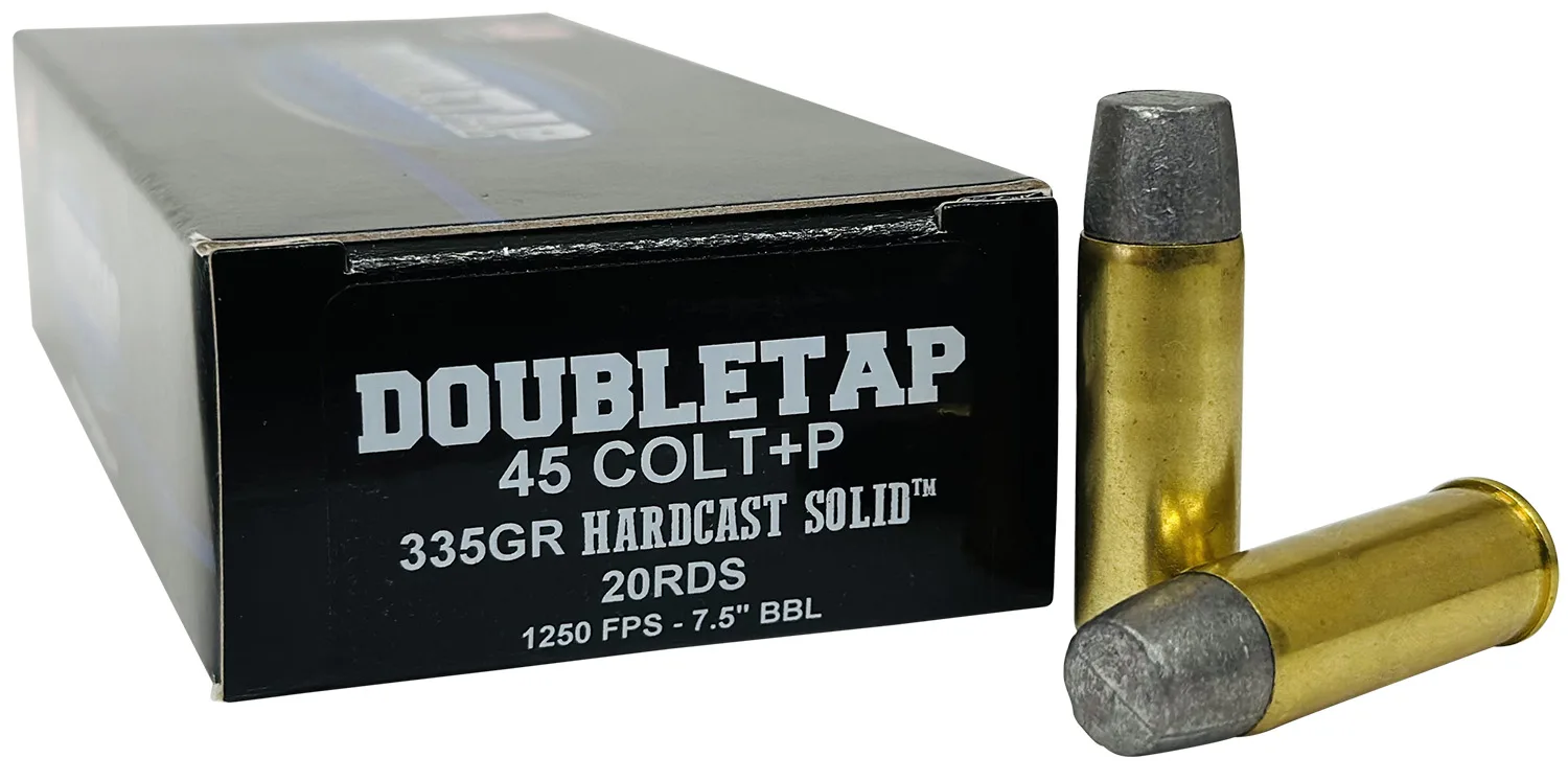 DoubleTap Ammunition 45P335HC 45Colt+P 335gr Hard Cast Solid 20 Per Box/25 Case