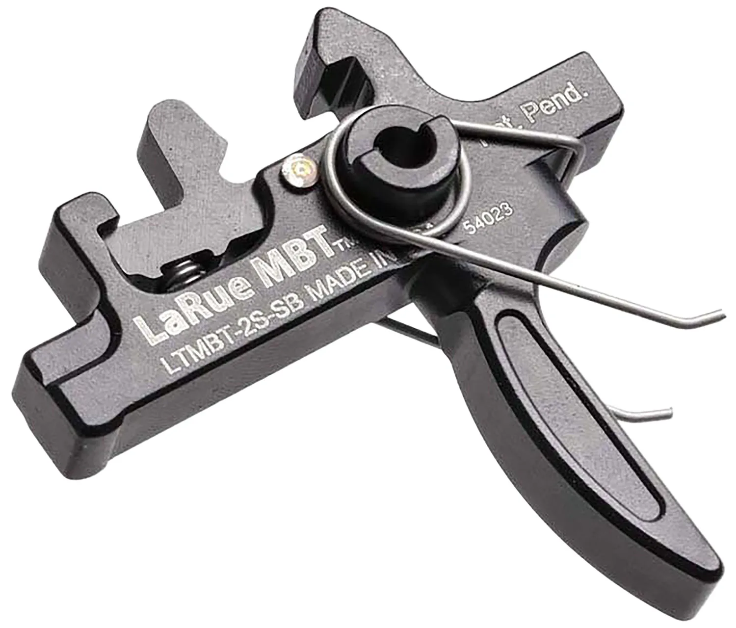 Larue Tactical LTMBT2SSB MBT-2S  Black Two-Stage Straight Fits AR10/AR15
