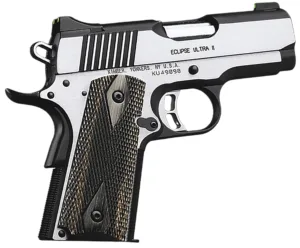 Kimber Mfg.,inc 3200042CA Eclipse Ultra II (CA) 45 ACP 7+1 3" Stainless Steel Slide Brush Polished Front Strap Checkering Laminated Gray/Black Double Diamond Grip