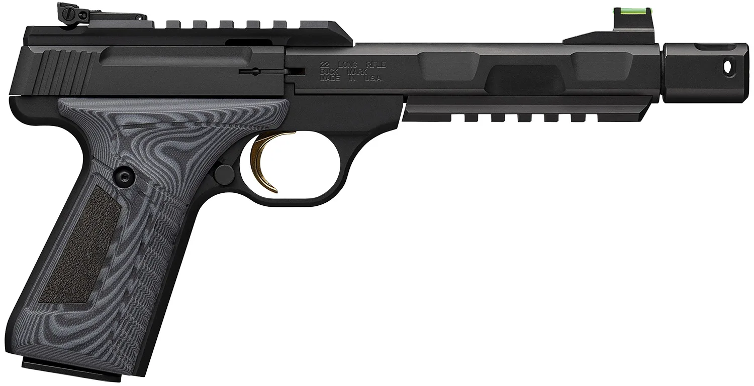 Browning 051597490 Buck Mark Contour Pro 22 LR 10+1 5.90" Matte Black Gray/Black G-10 Grip