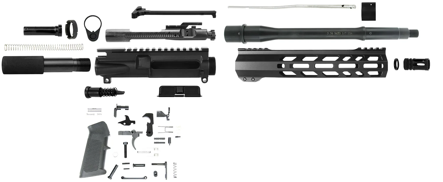 TacFire SSPK556LPK10 Pistol Kit  5.56x45mm NATO AR-Pistol Platform Black Steel