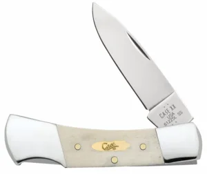 Case 11026 Lockback  Folding Drop Point Plain Tru-Sharp SS Blade, Smooth Natural Bone Handle