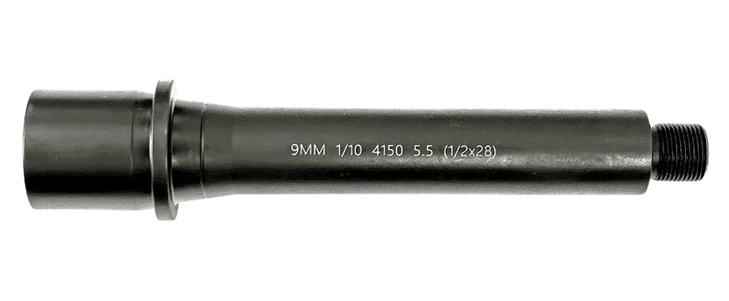 Lead & Steel Llc LS9MM5.5-28 AR9  9mm Straight Profile Black Nitride Chrome Moly Vanadium