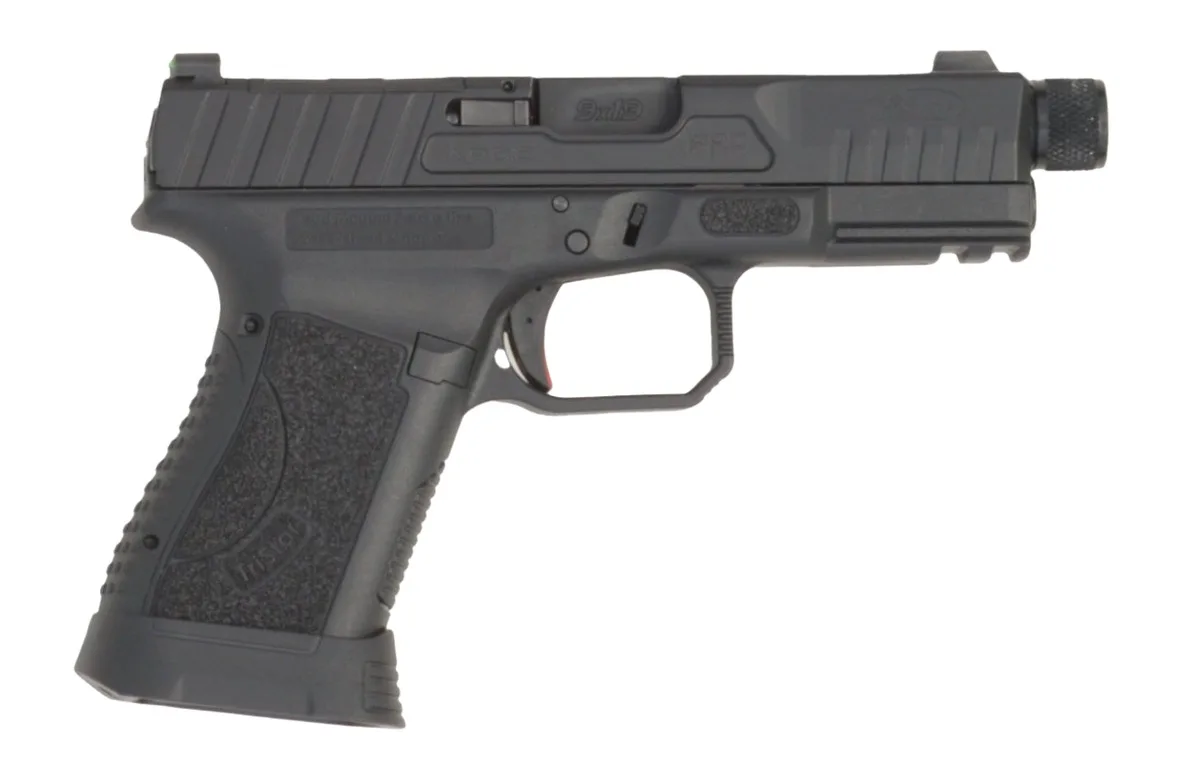 TriStar 85780 Apoc Pro 9mm Luger 15+1 4.50" Black Threaded Barrel, Black Steel Optic Ready/Serrated Slide, Black Polymer Frame w/Picatinny Rail, Interchangeable Backstrap Grip