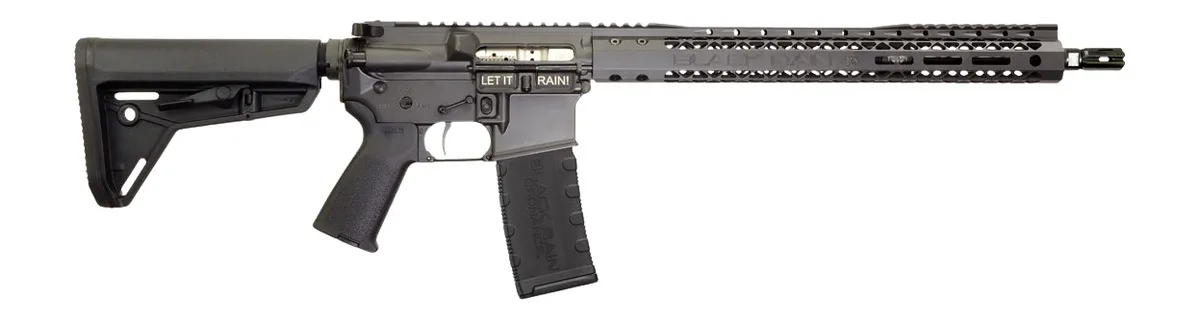 Black Rain Ordnance SSP300BLKSMK SSP  300 Blackout 30+1 16" Black Nitride Threaded Barrel, Smoke Cerakote Aluminum Receiver w/Picatinny Rail, Magpul MOE SL Black Polymer Stock, Black Magpul Grip