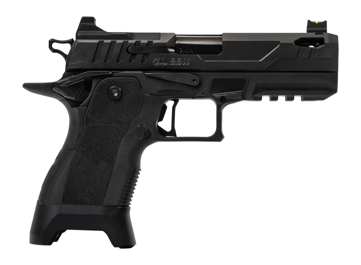 Oa Defense 2311 Pro w/Plus Kit Compact Frame 9mm Luger 17+1 4.25" Black Ported Barrel, DLC Black Steel Optic Ready/Serrated Slide, Black Aluminum Frame w/Picatinny Rail, Black Polymer Grip, Ambidextr