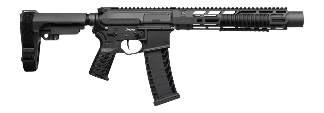 CMMG 94A68CD-AB Zeroed Banshee Mk4 9mm Luger 33+1 6.50" Black Nitride Threaded Barrel, Black Armor Cerakote Aluminum Receiver w/Picatinny Rail, M-LOK Handguard, Black Polymer CMMG RipBrace, CMMG Zeroe