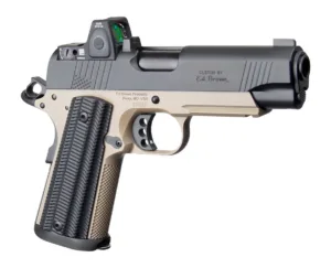 Ed Brown  Special Forces Commander SOCOM w/Optic 45 ACP 7+1 4.25" Black Nitride Barrel, Black Gen4 Stainless Steel Serrated w/Optic Slide, Flat Dark Earth Gen4 Stainless Steel Frame w/Accessory Rail,